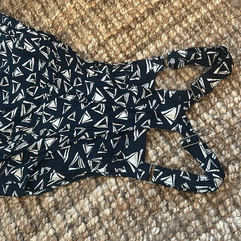 American Eagle Printed Overalls Mini Dress Size Small - Picture 8 of 8